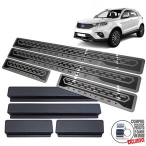 Soleira De Porta Gravação Preto Alto Relevo Ford Territory