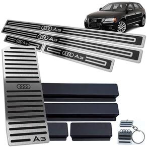 Descanso E Soleira Audi A3 2007 A 2013 Preto Em Alto Relevo