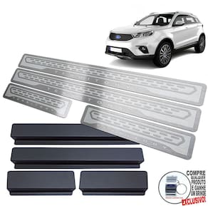 Soleira De Porta Gravação Prata Alto Relevo Ford Territory