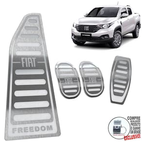 Pedaleira Manual E Descanso Fiat Strada Freedom Prata