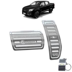 Pedaleira Automático Aço Inox Chevrolet S10 Midnight Prata