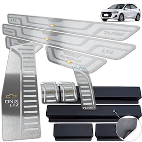 Descanso Pedaleira Manual Soleira Prata Onix Turbo LTZ 2020