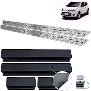 Soleira Fiat Uno 2013 A 2020 2 Portas Preto Baixo Relevo