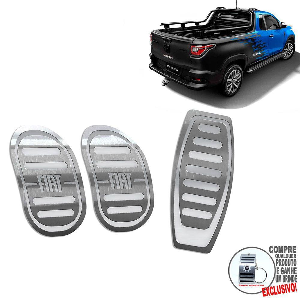 Pedaleira Manual Em Aço Inox Fiat Strada Mopar