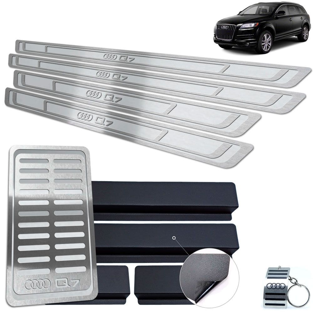 Descanso + Soleira Audi Q7 2016 A 2019 Prata Alto Relevo