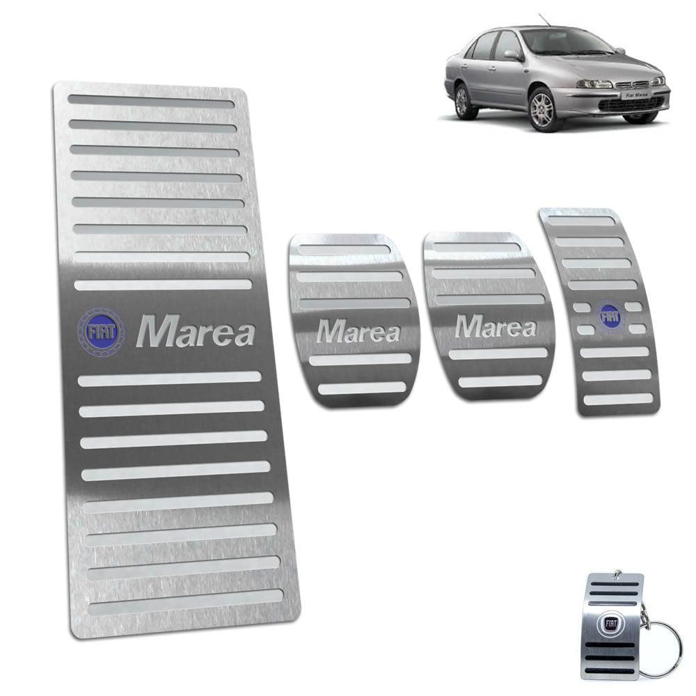 Pedaleira + Descanso Fiat Marea 1998 A 2007 Manual Prata
