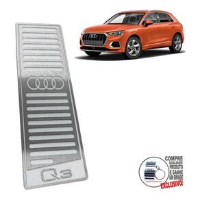 Descanso De Pé Aço Inox Audi Q3 2020 2021 Prata