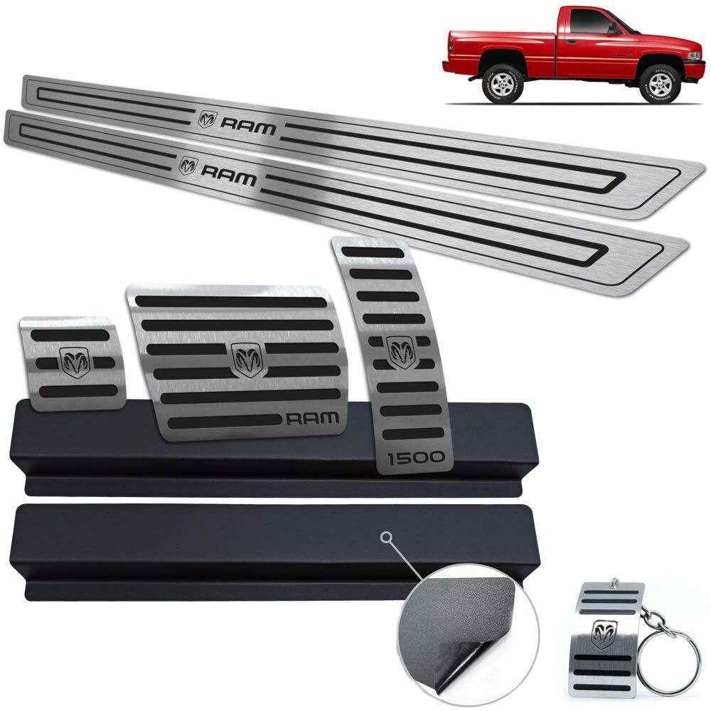 Soleira Pedaleira Preto Dodge Ram 1500 1994 A 2001