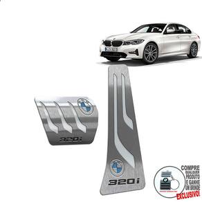Pedaleira Automático Aço Inox Prata Bmw 320I G20 2020 2021