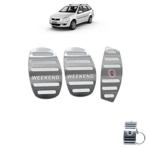 Pedaleira Manual Inox Fiat Palio Weekend 2009 A 2020 Prata