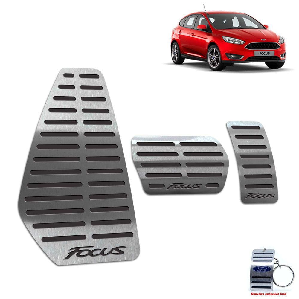 Descanso Pedaleira Automático Ford Focus 2019 Aço Inox Preto