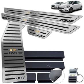 Descanso E Soleira Onix Joy 2013 A 2020 Preto Baixo Relevo