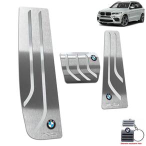 Pedaleira Automático + Descanso Bmw X5 2015 A 2021 Prata