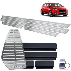 Descanso + Soleira Ford Focus 2019 Prata Alto Relevo