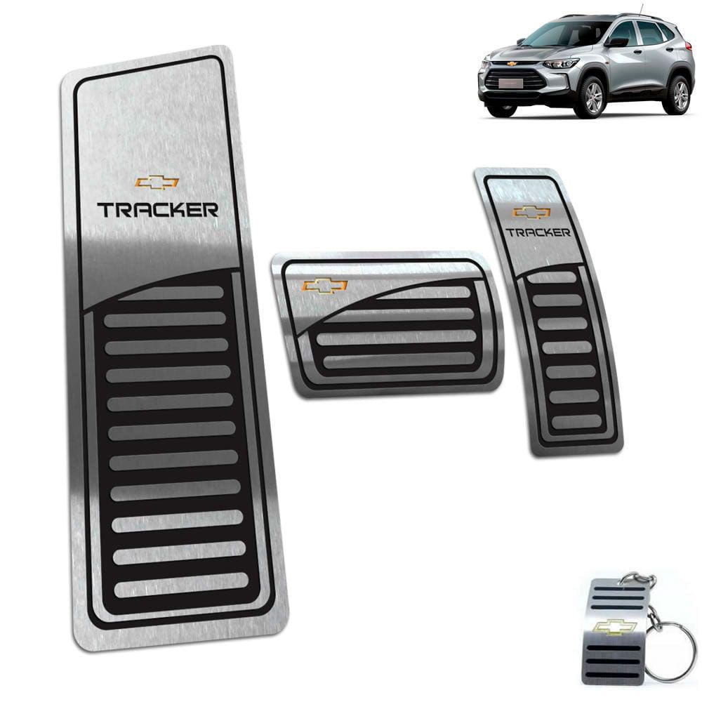 Descanso + Pedaleira Automático Chevrolet Tracker 2020 Preto