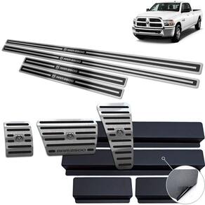 Pedaleira E Soleira Dodge Ram 2500 2012 A 2017 Preto