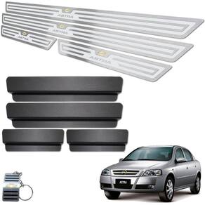 Soleira Aço Inox Chevrolet Astra Prata Alto Relevo 4 Portas