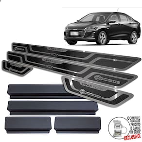 Soleira Onix Plus Midnight 2020 2022 Preto Alto Relevo