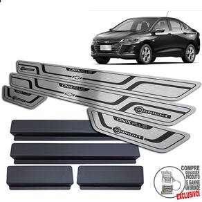 Soleira Onix Plus Midnight 2020 2022 Preto Baixo Relevo