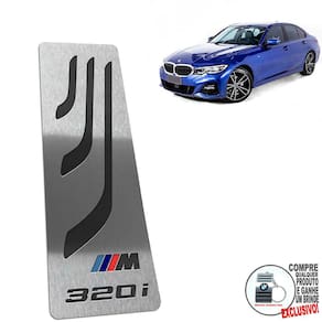 Descanso De Pé Aço Inox Preto Bmw 320I M Sport 2020 2021