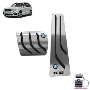 Pedaleira Automático Em Inox Bmw X5 2015 A 2021 Preto