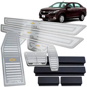 Descanso Soleira Pedaleira Automático Prata Chevrolet Cobalt