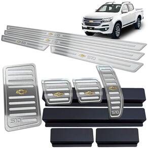 Descanso Pedaleira Manual Soleira S10 2017 A 2020 Prata