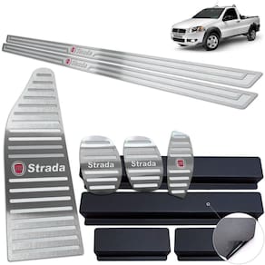 Descanso Pedaleira Soleira Prata Fiat Strada 2009 A 2020