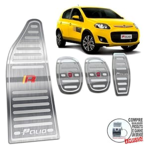 Pedaleira Manual Descanso Palio Sporting 2012 A 2017 Prata
