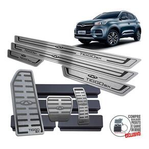 Pedaleira Soleira Descanso Preto Chery Tiggo 5X 2021 2022