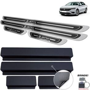 Soleiras de Porta Volkswagen Jetta Comfortline Inox Preto