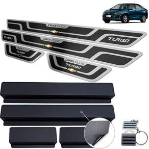 Soleira Chevrolet Onix Plus Turbo 2020 Preto Alto Relevo