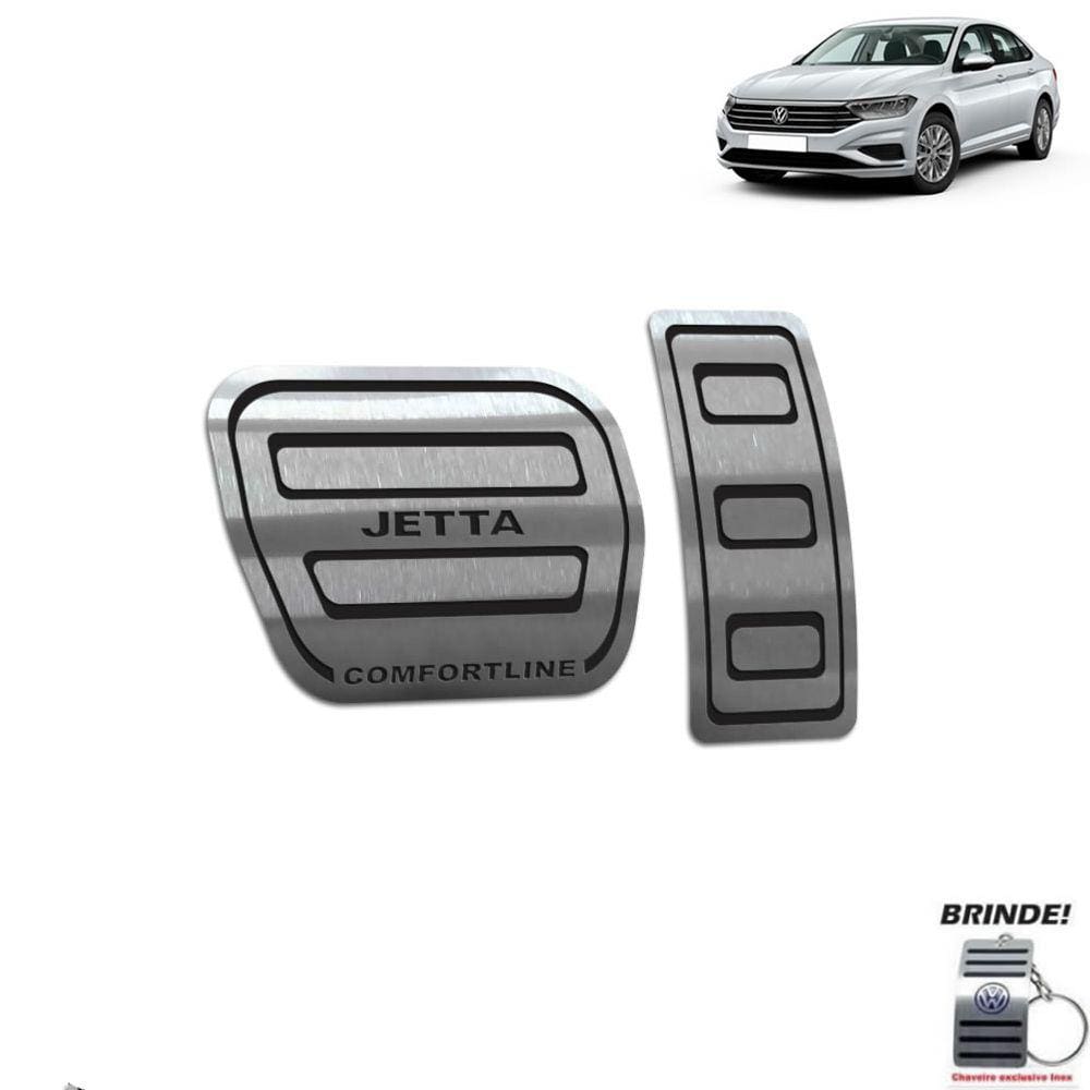 Pedaleira Automático Volkswagen Jetta Comfortline Inox Preto