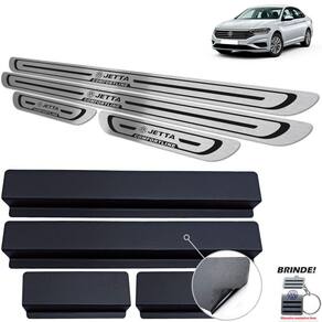 Soleiras de Porta Volkswagen Jetta Comfortline Preto Inox