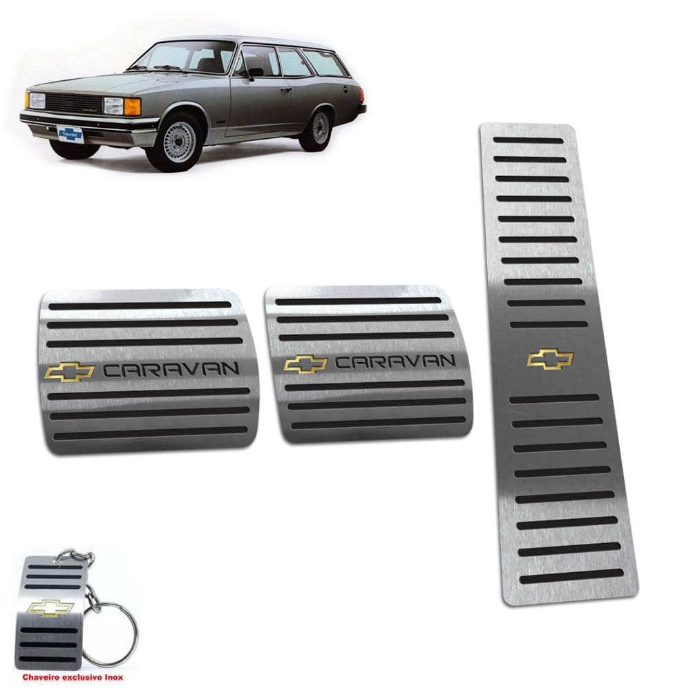 Pedaleira Manual Chevrolet Caravan 1985 a 1991 Preto