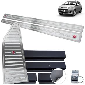 Descanso Soleira Fiat Palio 2012 A 2017 Prata Alto Relevo