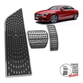 Descanso Pedaleira Mercedes A200 2019 2022 Preto Alto Relevo