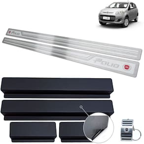 Soleira Aço Inox Fiat Palio 2012 A 2017 Prata Alto Relevo