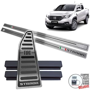 Soleira Descanso Fiat Strada 2021/ Preto Baixo Relevo