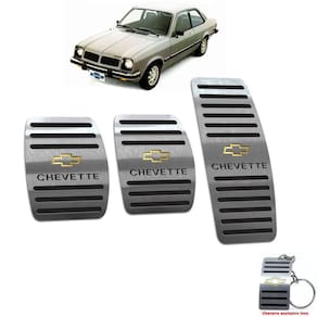 Pedaleira Manual Em Aço Inox Chevrolet Chevette Preto