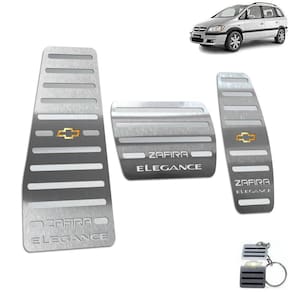 Pedaleira Automátic Descanso Zafira Elegance 2005 2012 Prata