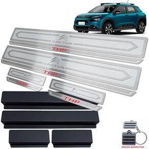 Soleira De Porta Citroen C4 Cactus Thp Prata Alto Relevo