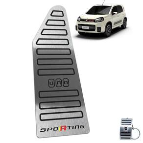 Descanso De Pé Aço Inox Fiat Uno Sporting 2011 A 2018 Preto