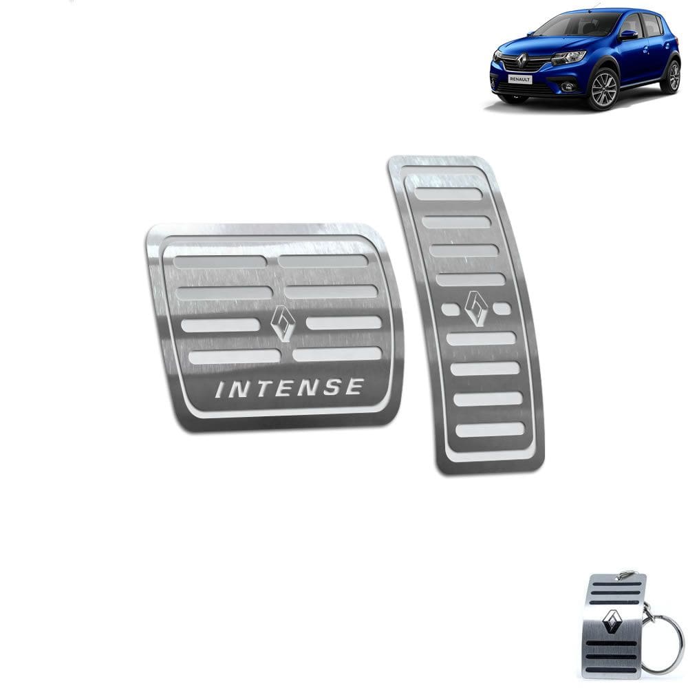 Pedaleira Automático Aço Inox Renault Sandero Intense Prata