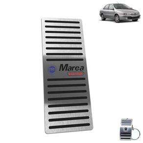 Descanso De Pé Aço Inox Fiat Marea Turbo 1998 A 2007 Preto