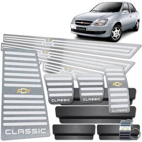 Soleira Pedaleira Descanso Inox Classic 2005 A 2016 Prata