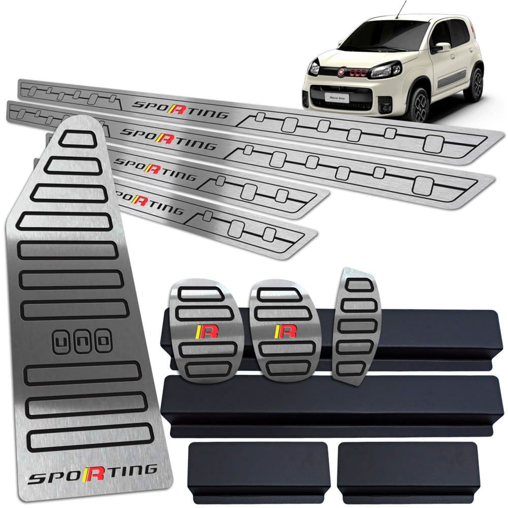 Soleira Pedaleira Descanso Preto Uno Sporting 11/18 Manual