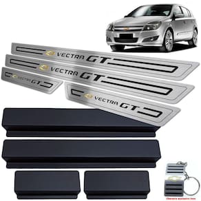 Soleira Em Aço Inox Vectra Gt 2008 A 2011 Preto Baixo Relevo