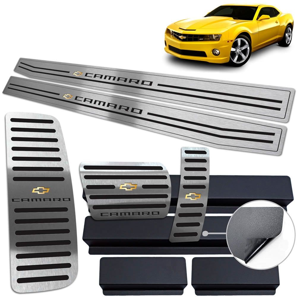 Soleira Descanso Pedaleira Automático Preto Chevrolet Camaro