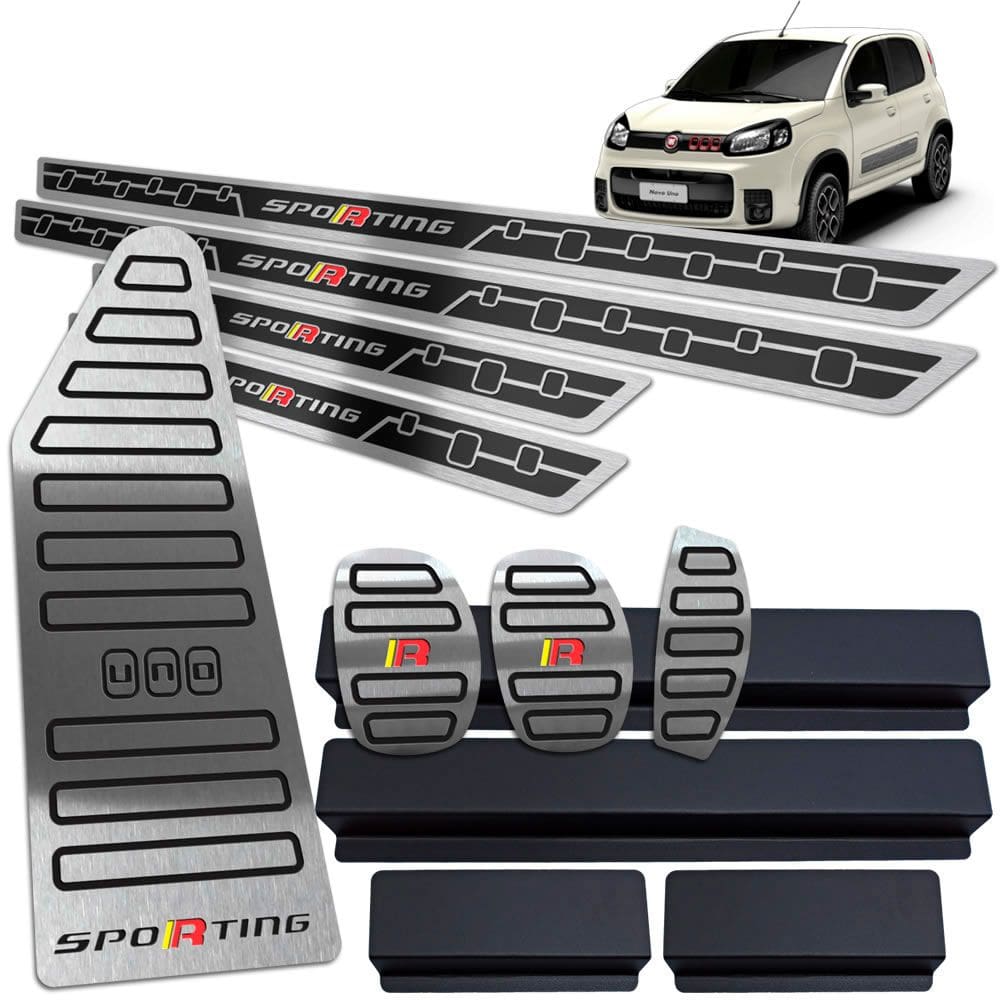 Soleira Pedaleira Manual Descanso Uno Sporting 11 18 Preto